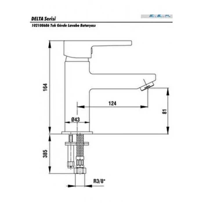 e.c.a Delta Lavabo Bataryası 102108686