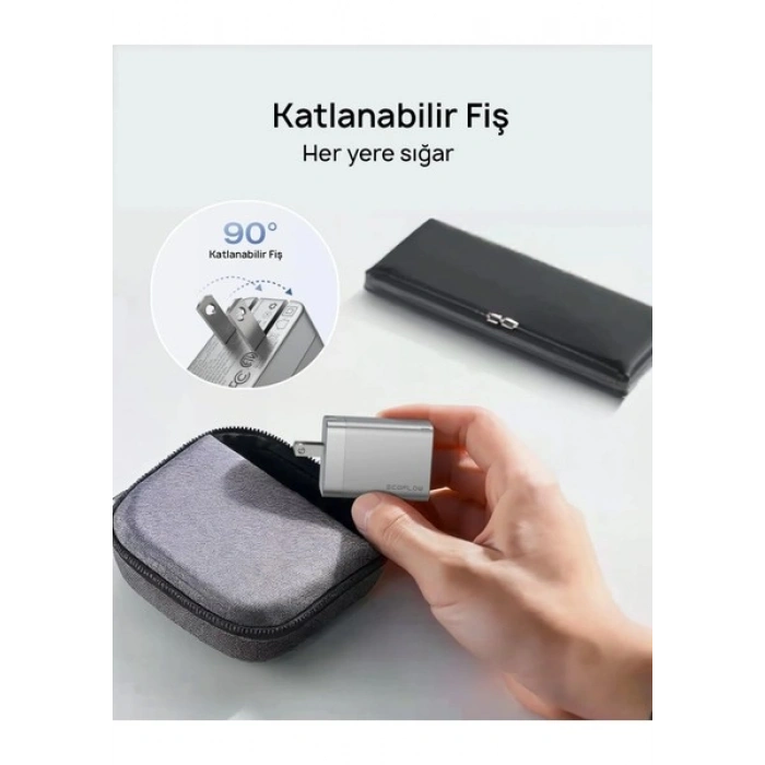 Ecoflow - Rapıd 65W Gan Şarj Cihazı - (EcoFlow Türkiye - BOEMAR Garantili)