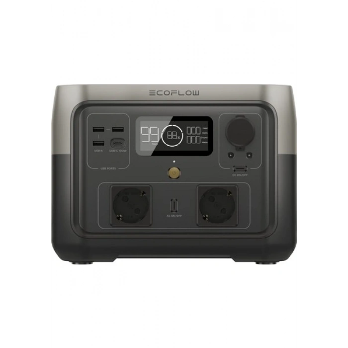 EcoFlow - RIVER 2 Max Taşınabilir Güç Kaynağı - 512Wh Kapasite, 2X500W (X-Boost 1000W) Çıkış