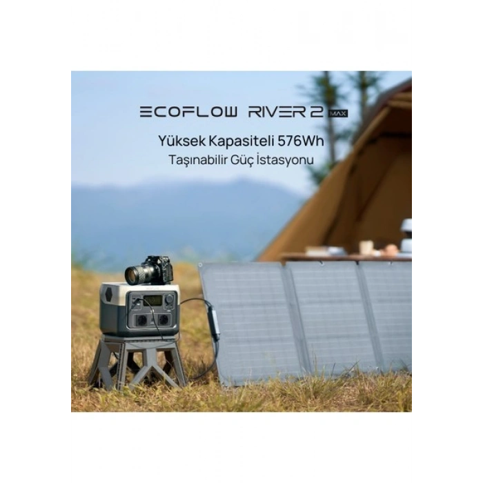 EcoFlow - RIVER 2 Max Taşınabilir Güç Kaynağı - 512Wh Kapasite, 2X500W (X-Boost 1000W) Çıkış