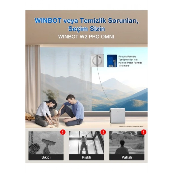 Ecovacs Winbot W2 Pro Omni Cam Silme Robotu