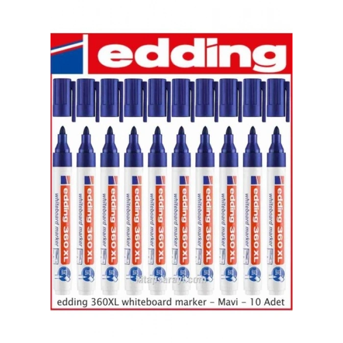 Edding 360 XL Mavi Tahta Kalemi 10lu Kutu