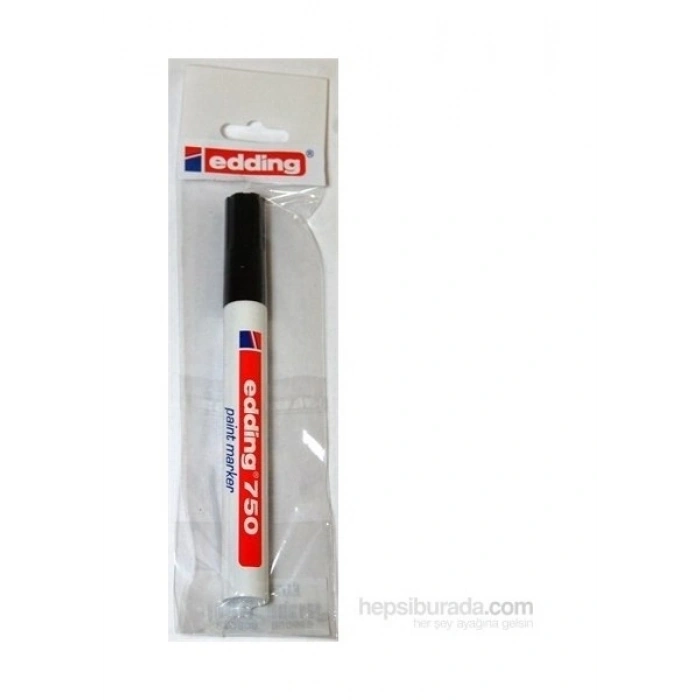 Edding 750 Siyah Boya Dekor Marker Kalemi 2-4 mm Çizgi Kalınlığı Renkli Yüzeyler İçin