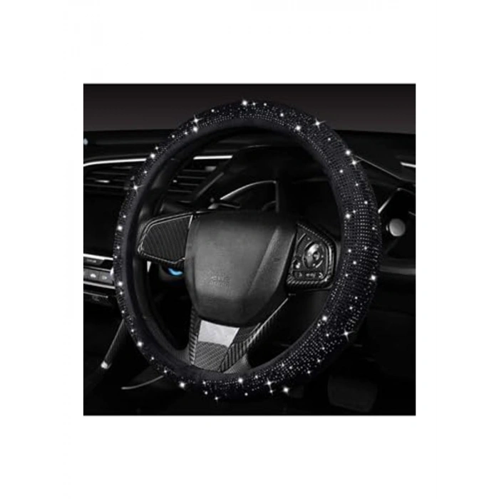 EFEAKS Full Siyah Taşlı Direksiyon Kılıfı Siyah