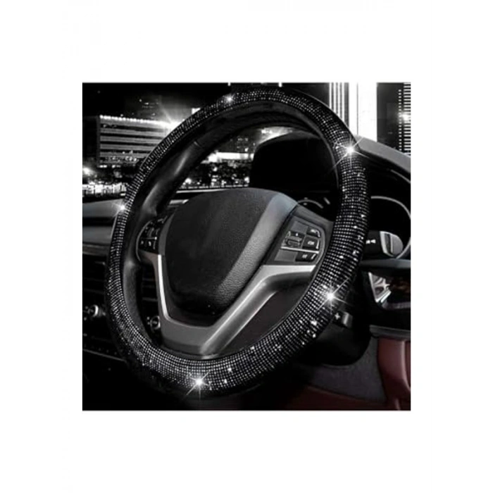 EFEAKS Full Siyah Taşlı Direksiyon Kılıfı Siyah