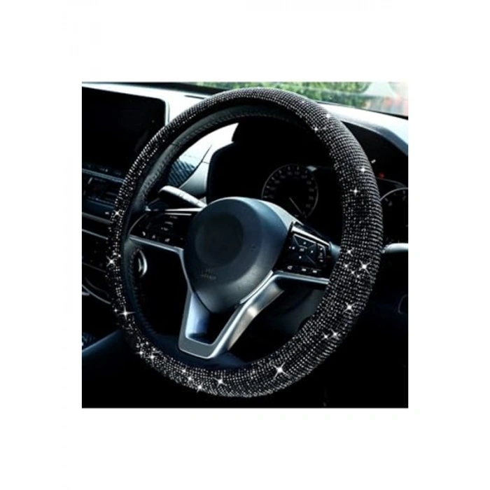 EFEAKS Full Siyah Taşlı Direksiyon Kılıfı Siyah