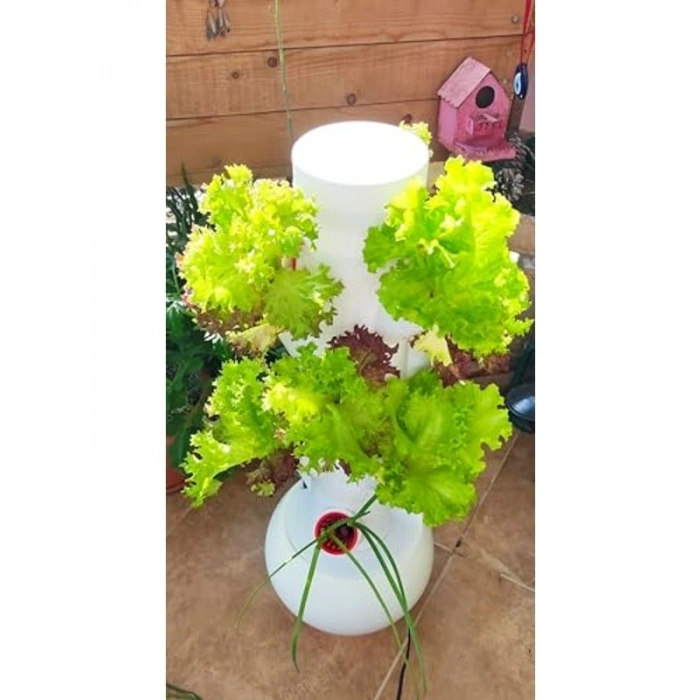 Egedor 12li Hidroponik Yetiştirme Sistemi Pompalı, Modüler Topraksız Tarım Sistemi(Ev İçi Grow Tower)