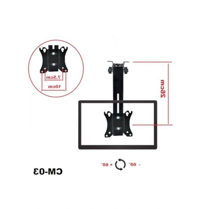 Eğimli Tavan için TV Askı Aparatı (17-27)