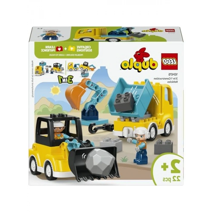 Eğitici 3ü 1 Arada İnşaat Araçları Seti - 22 Parça ile Oyun Zamanı