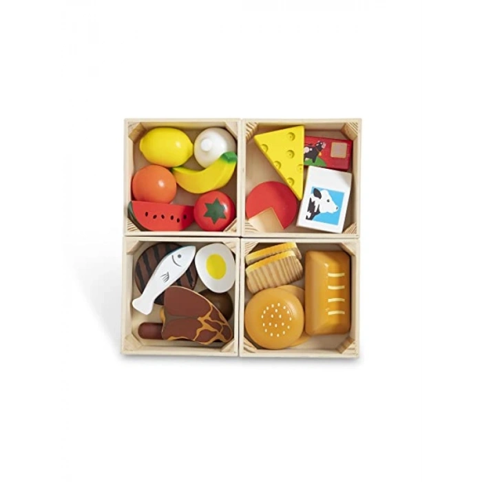 Eğitici Ahşap Gıda Seti - 21 Parça