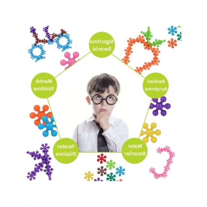 Eğitici Molekül Oyuncak Seti - 120 Parça, 5 Renk Seçeneği