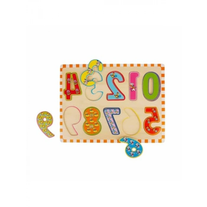 Eğitici Tahta Bultak Rakam Seti - 10 Parça