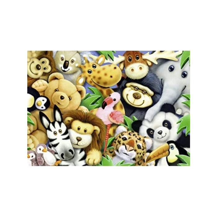 Eğlenceli 35 Parça Peluş Puzzle Seti - Aile Hediye Seçeneği