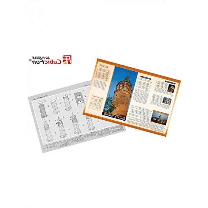 Eğlenceli 3D Galata Kulesi Puzzle - 17 Parça