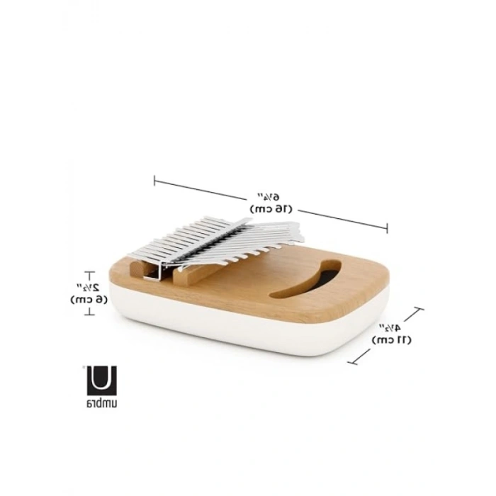 Eğlenceli Başparmak Piyanosu - Beyaz ve Doğal Ahşap