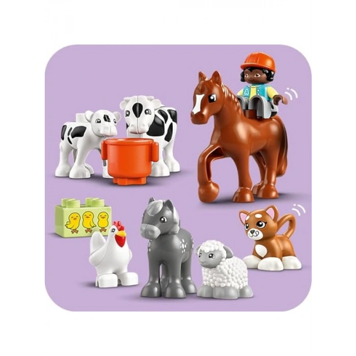 Eğlenceli Çiftlik Oyunu için Hayvan Bakım Seti