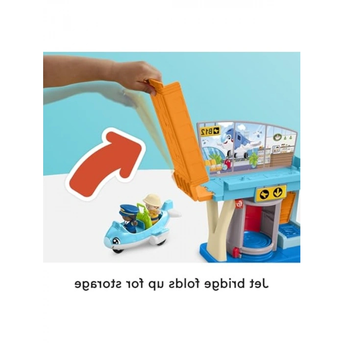 Eğlenceli Havaalanı Oyun Seti, Uçak ve 3 Aksesuar ile Bebekler için