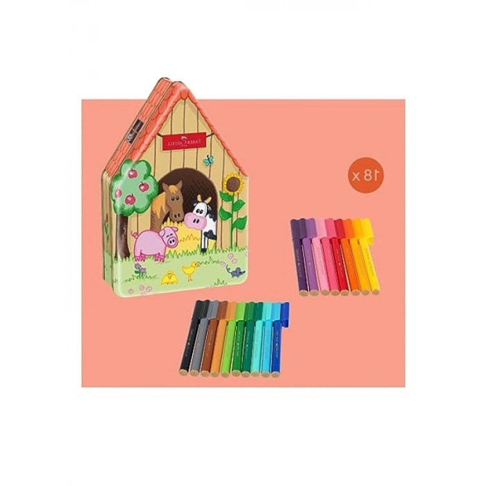 Eğlenceli Keçeli Kalem Seti, 18 Renk
