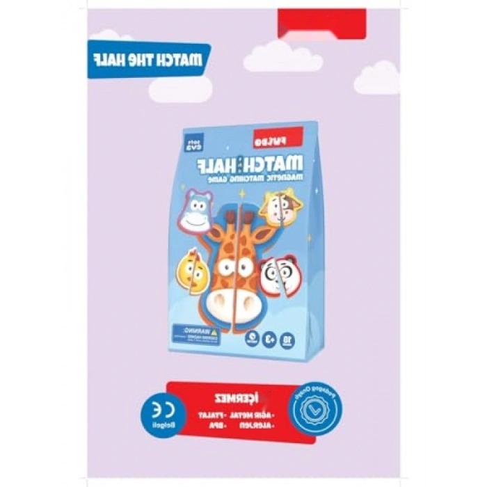 Eğlenceli Manyetik Eşleştirme Oyunu - 12 Hayvan ve Yiyecek