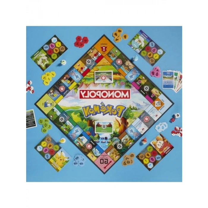 Eğlenceli Masa Oyunu, Pokémon Temalı - 2-4 Oyuncu için