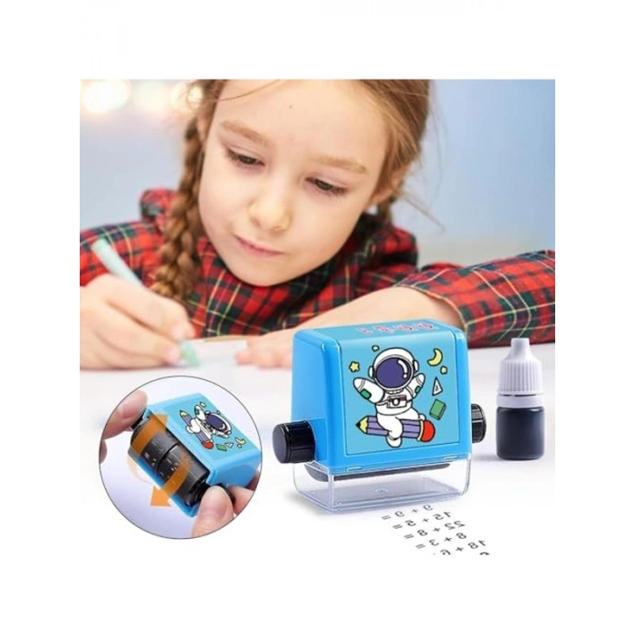 Eğlenceli matematik toplama kaşesi, eğitim seti ile damga