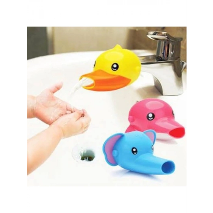 Eğlenceli Ördek Figürlü Musluk Başlığı, Çocuklar için Su Kullanım Aracı