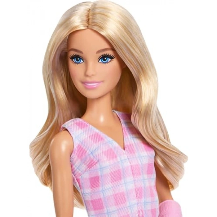 Eğlenceli Pembe Kareli Elbiseli Parti Bebekleri