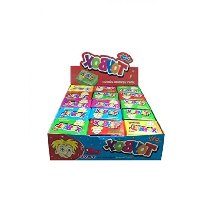 Eğlenceli Sakız Kutusu - 30 Adet, Sürpriz Oyuncak ile