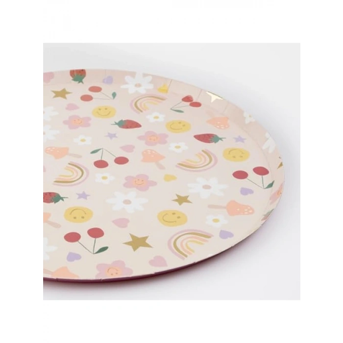 Eğlenceli Tasarımlara Sahip 8 Adet Mutlu Yüzler Tabak