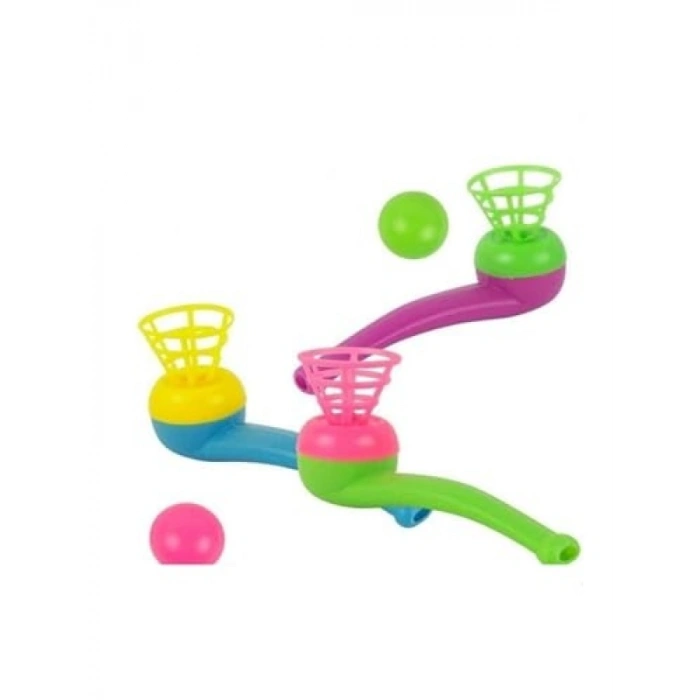 Eğlenceli Üflemeli Parti Topu - 4 Adet Pipo Şeklinde