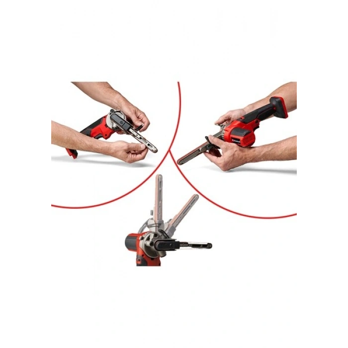 Einhell Akülü Bant Eğe TE-BF 18 Li-Solo Power X-Change (18 V, 1.700 m/dk hıza kadar, 9 mm ve 13 mm 2x zımpara kolu, 12x zımpara bandı dahil, Akü Dahil Değildir) - 4461000
