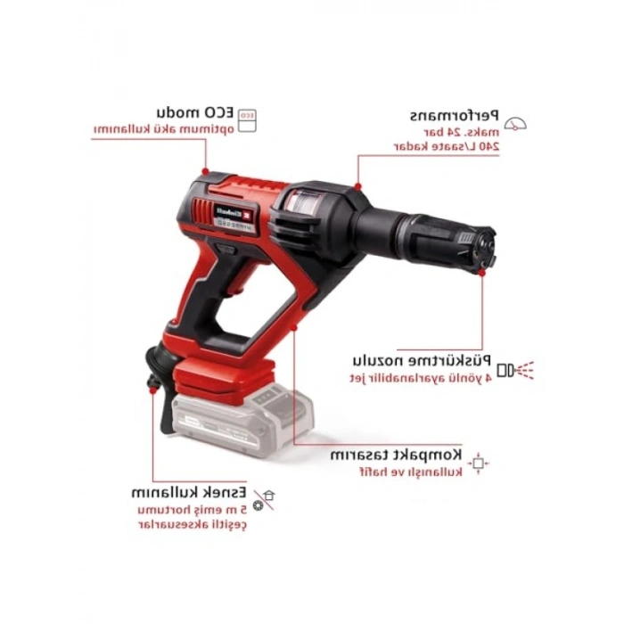 Einhell Akülü Basınçlı Yıkama Tabancası - HYPRESSO 18/24-1