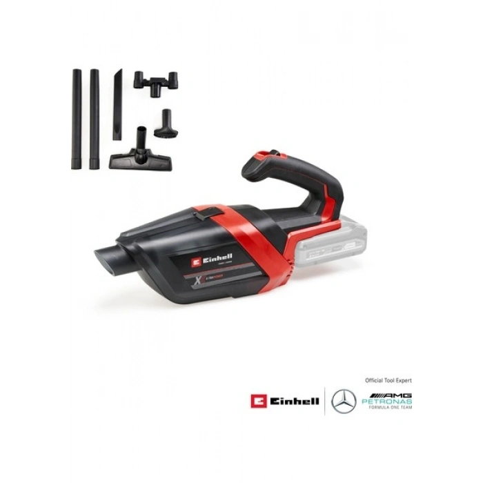 Einhell Akülü El Süpürgesi TE-HV 18/06 Li-Solo Power X-Change (18V, 72 mbar emiş gücü, dar alan başlığı, döşeme başlığı, zemin başlığı, 0,6 L toz haznesi dahil, akü dahil değildir) - 2347190