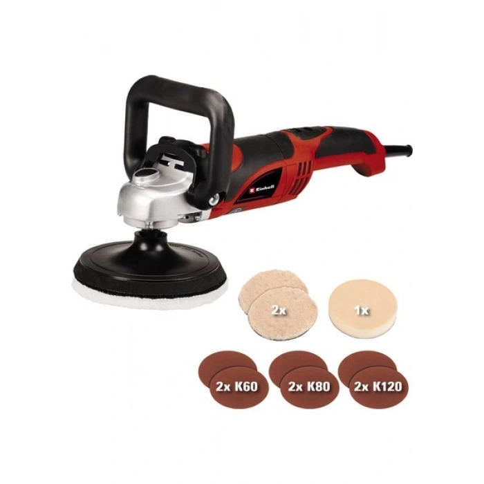 Einhell CC-PO 1100/150 E 1100W Elektronik Hız Kontrollü 2si 1 Arada Polisaj ve Zımpara Makinesi – Araç ve Çeşitli Yüzeyler İçin Parlatma ve Zımparalama