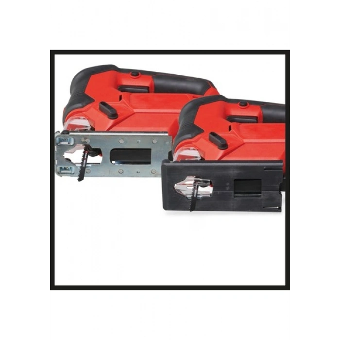 Einhell Dekupaj Testere TC-JS 90 (650 W, 22 mm strok, sarkaç strok fonksiyonu, ahşapta 90 mm kesme derinliği, çelikte 10 mm, 45°ye kadar eğimli kesimler, 1x testere bıçağı dahil) - 4321165