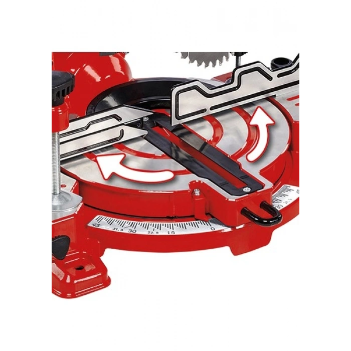 Einhell Gönye Testere TC-MS 216 (1600 W, max. 60 mm x 120 mm kesme derinliği/genişliği, Ø 216 mm testere bıçağı, eğilebilir testere başı, hızlı ayarlanabilir döner masa) - 4300370