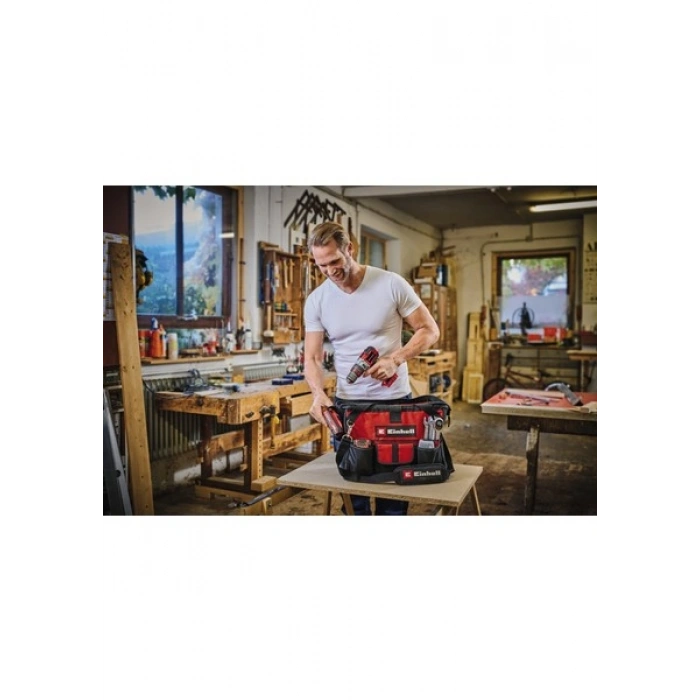 Einhell Kumaş Çanta 45/29 (aletler ve aksesuarlar için, güçlendirilmiş taban, taşıma askısı, taşıma sapı, çeşitli cepler ve bölmeler ile dayanıklı) - 4530074