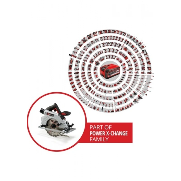 Einhell Professional Akülü Daire Testere TP-CS 18/190 Li BL-Solo Power X-Change (18 V, Ø190 mm Testere Bıçağı, Kömürsüz, 65 mm Kesim Derinliği, Aletsiz Ayar, Akü Dahil Değildir) - 4331210