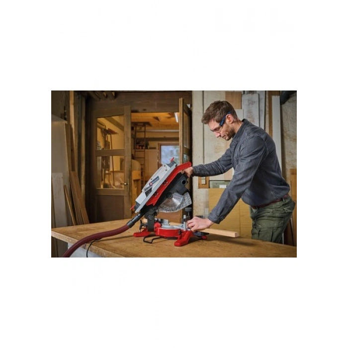 Einhell Tablalı Gönye Testere TE-MS 216 T (1500 W, max. 55 mm x 120 mm kesme derinliği/genişliği, Ø 216 mm testere bıçağı, lazer, masa testere fonksiyonu) - 4300335