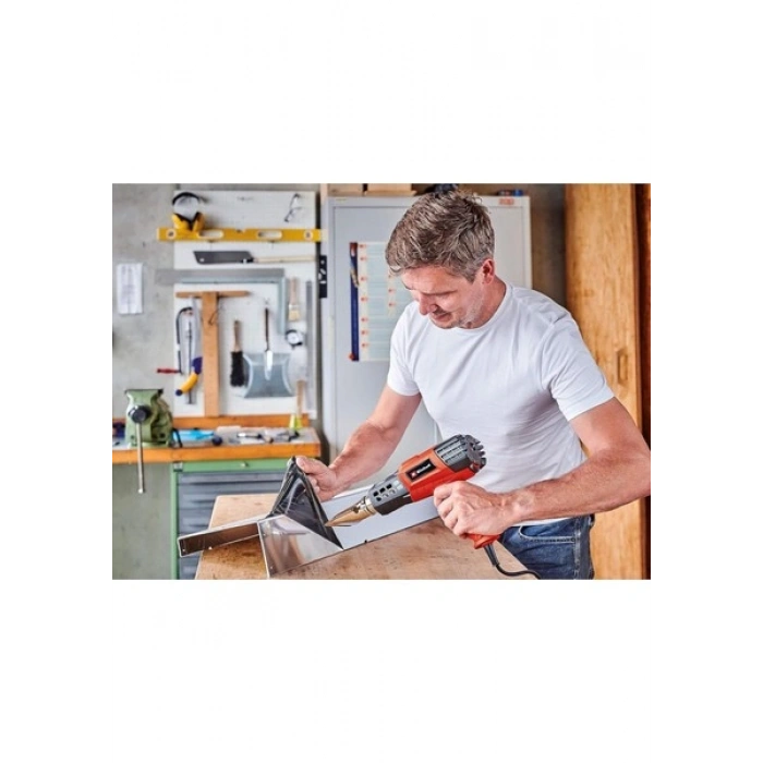 Einhell TE-HA 2000 E, Sıcak Hava Tabancası (2.000 W, 3 sıcaklık seviyesi: 50–550°C, hava debisi anahtarı, soğuk hava modu, kapsamlı başlık aksesuarları dahil) - 4520195
