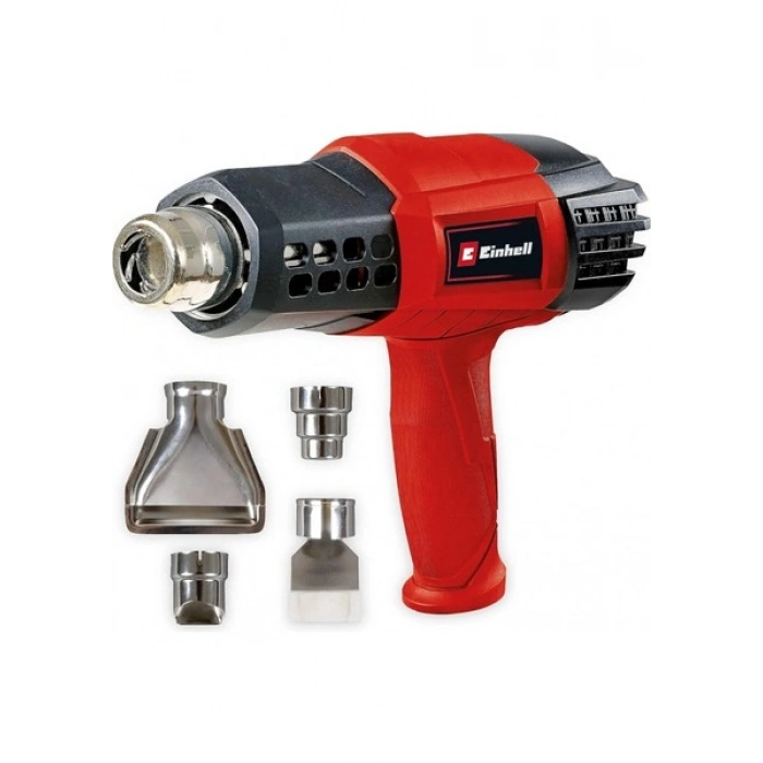 Einhell TE-HA 2000 E, Sıcak Hava Tabancası (2.000 W, 3 sıcaklık seviyesi: 50–550°C, hava debisi anahtarı, soğuk hava modu, kapsamlı başlık aksesuarları dahil) - 4520195