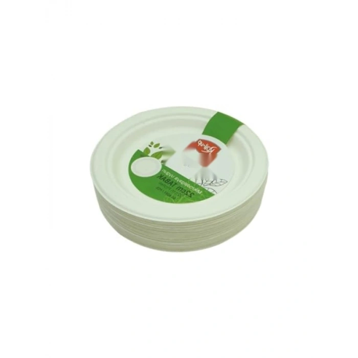 Ekolojik Parti Tek Kullanımlık Tabak - 22 cm, 50 Adet