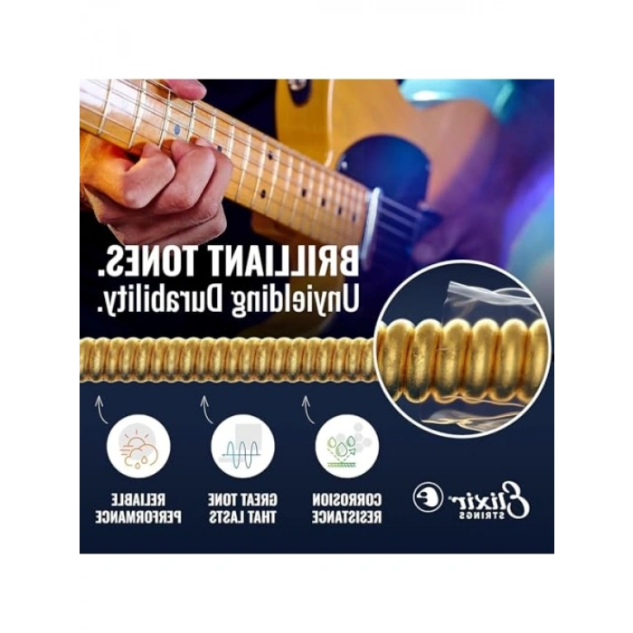 Ekonomik 3lü Set Elektro Gitar Teli - 10-46 Ölçü