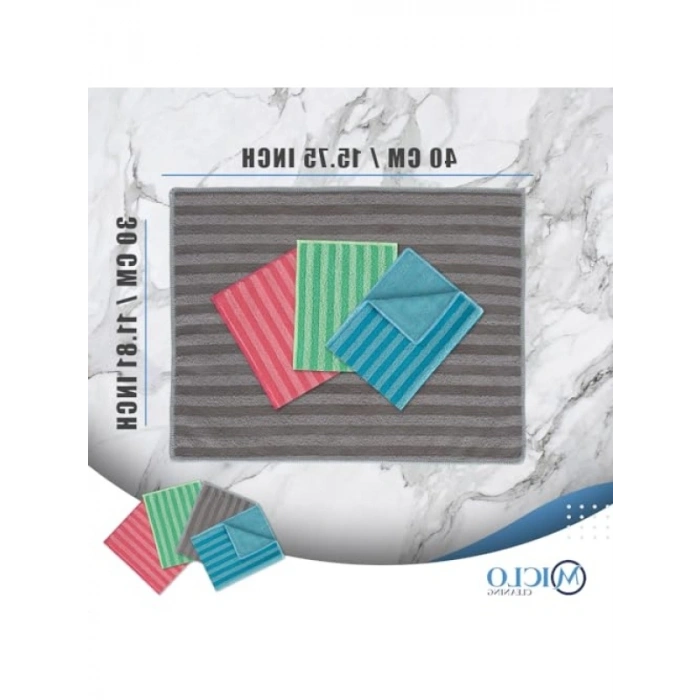 Ekonomik Pakette Mikrofiber Temizlik Bezi, 4’lü Set, Yağ & Kir Sökücü