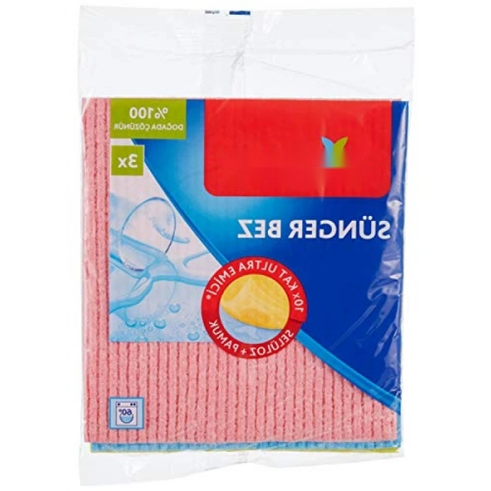 Ekstra Dayanıklı Çok Amaçlı Sünger Bez (3lü Paket)
