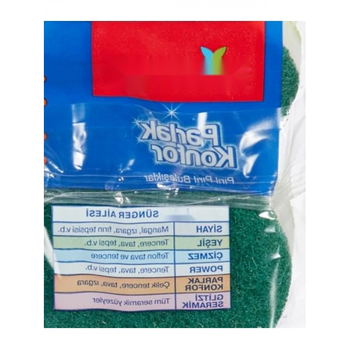 Ekstra Emici Oluklu Sünger, 2li Paket - Hızlı Temizlik