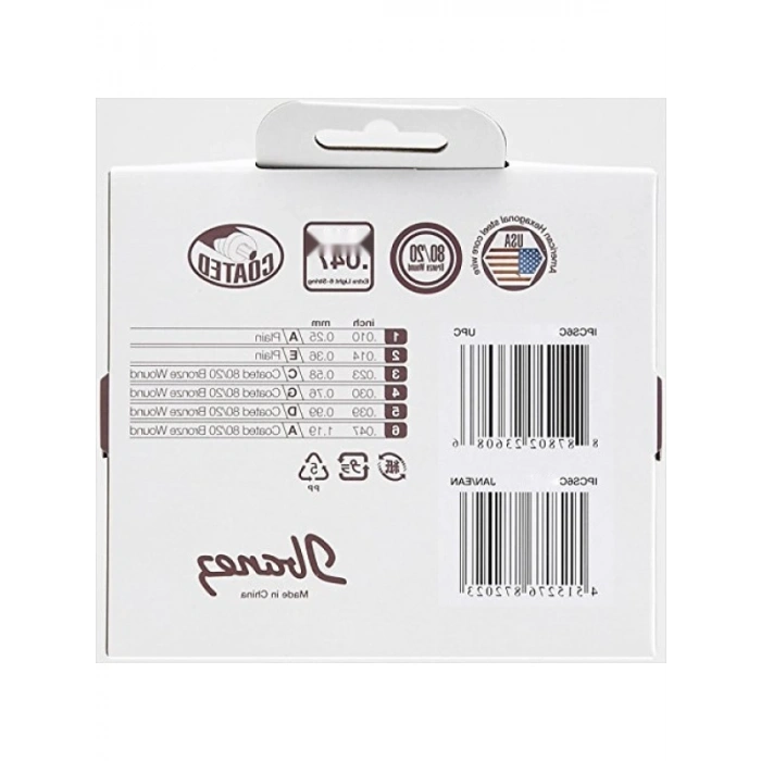 Ekstra Hafif Piccolo Akustik Gitar Tel Seti (650 mm, 80/20 Bronz)