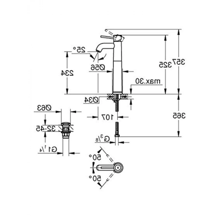 Ekstra Yüksek Su Tasarruflu Krom Lavabo Bataryası
