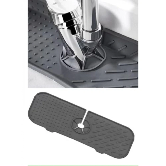 Elastik Musluk Mat, Su Tutucu ve Kaydırmaz Özellikte, Mutfak ve Banyo Kullanımı