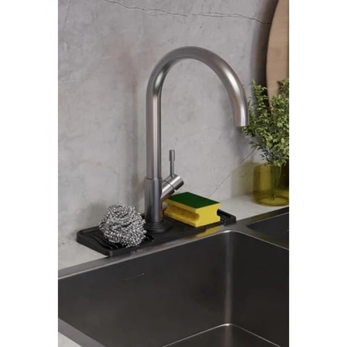 Elastik Silikon Musluk Matı - Mutfak ve Banyo İçin Su Tutucu